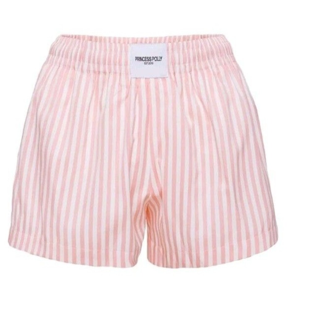 Princess Polly Sincar Boxer Shorts - Pink Stripe Lounge Shorts, Size 12